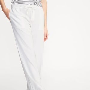 NWT Old Navy Linen Pants / White Medium